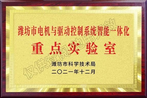 濰坊市“電機(jī)與驅(qū)動(dòng)控制系統(tǒng)智能一體化重點(diǎn)實(shí)驗(yàn)室”