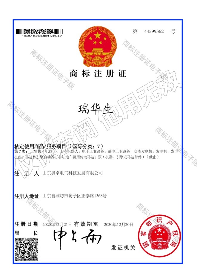 商標(biāo)——瑞華生7類